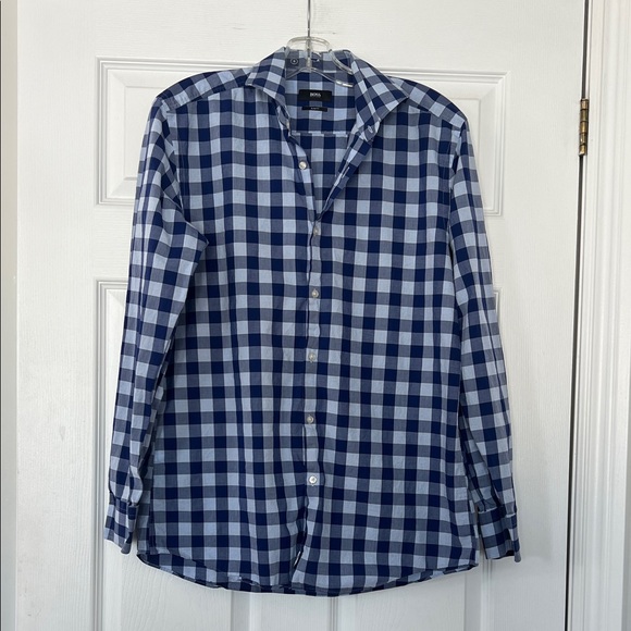 Hugo Boss Other - Hugo Boss Blue and White Checkered Shirt